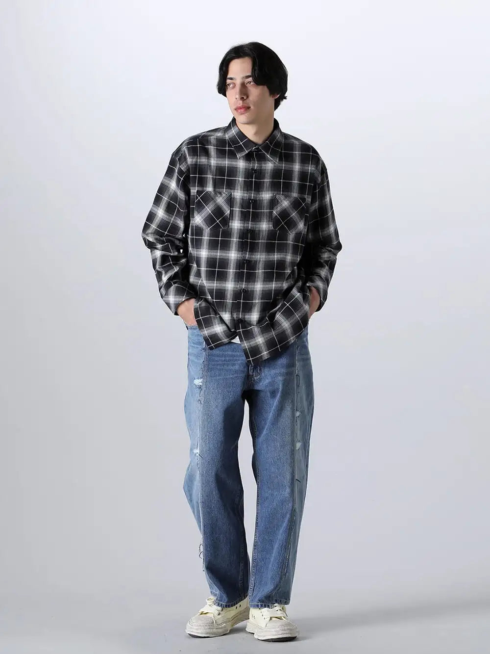 1691 24SS STYLING - 16100-indigo　CENTER SEAM LOOSE FIT col：IND STYLING！ - 16100-indigo - Center Seam Loose Fit Denim Indigo 1-001