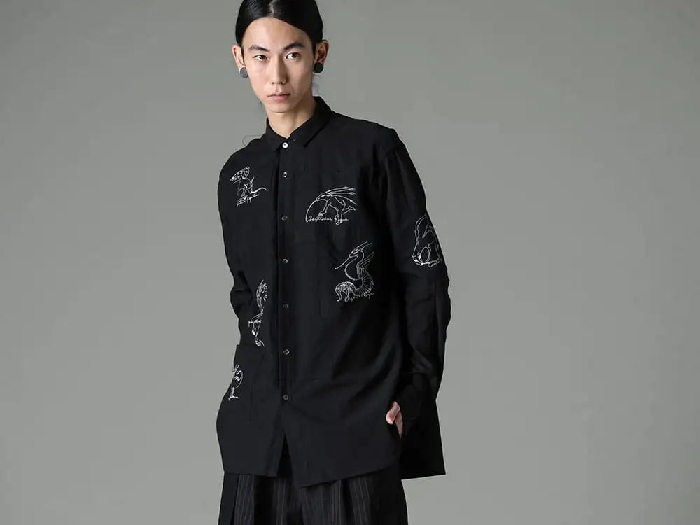 DUELLUM  24SS - DUE-V-064-SHT - BEASTS EMBROIDERED SHIRT 3-005