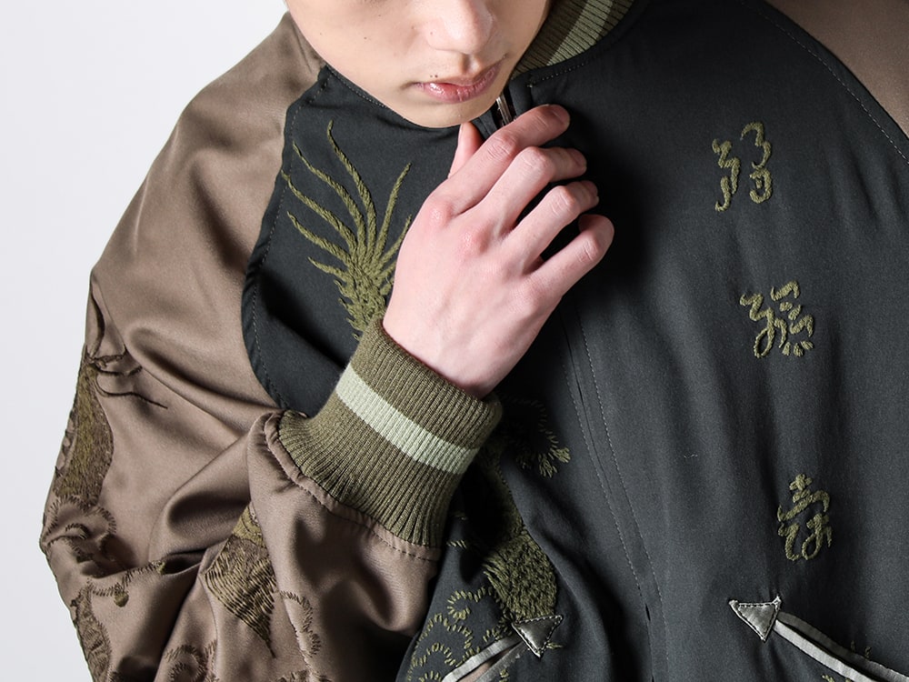 Delivery from the ink 2024SS Collection has started! Available now, both in-store and online! - ink24SS-01-Khaki Nothing Reversible Souvenir Jacket Khaki) - 1-004