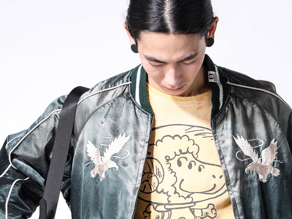 Maison MIHARAYASUHIRO / SAINT Mxxxxxx 2024SS - Jacket and sweatshirt with textured finish - J12BL041-Green(Souvenir Jacket Green) SM-YS8-0000-027(LMB OF GD Sweat shirt) - 2-004