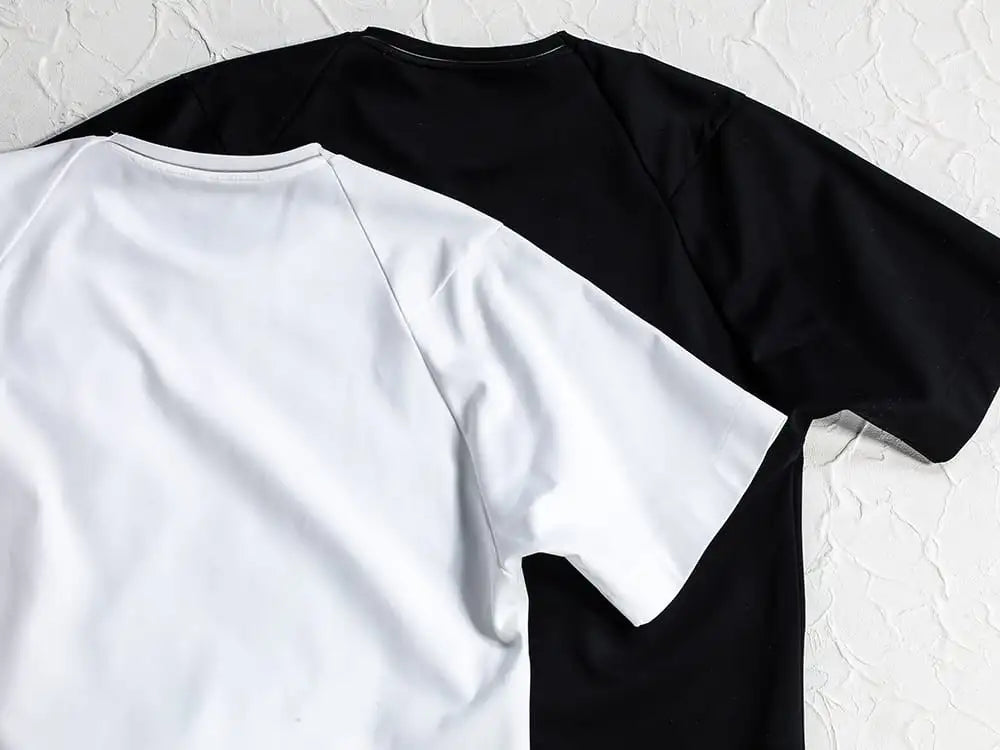 IRENISA 24SS - Slash Pocket Short Sleeve Shirt - IH-24SS-T006-AG-White-White-cord - short sleeve T-shirt White × White cord - IH-24SS-T006-AG-Black-Black-cord - short sleeve T-shirt Black × Black cord 1-004