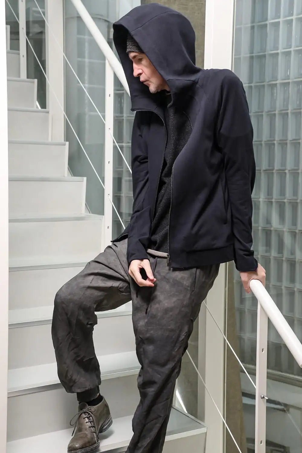 DEVOA 24SS Styling - FJE-35SU Hooded Jacket Stretch Jersey 1-005