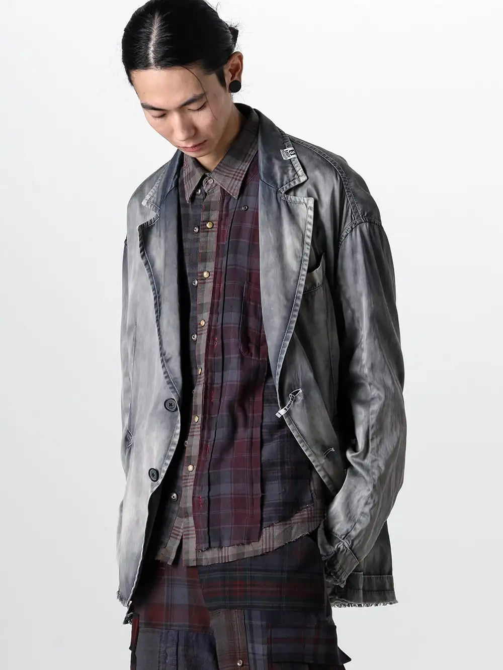 Maison MIHARA YASUHIRO 24SS  - Casual Jacket Style Selected a Casual Jacket with Attractive Vintage Processing That Appears Worn - B12JK002-Black - RC TWILL TAILORED JACKET Black - Rafu030-Black-Dye-06 - Remake Shirt Black Dye 2-001