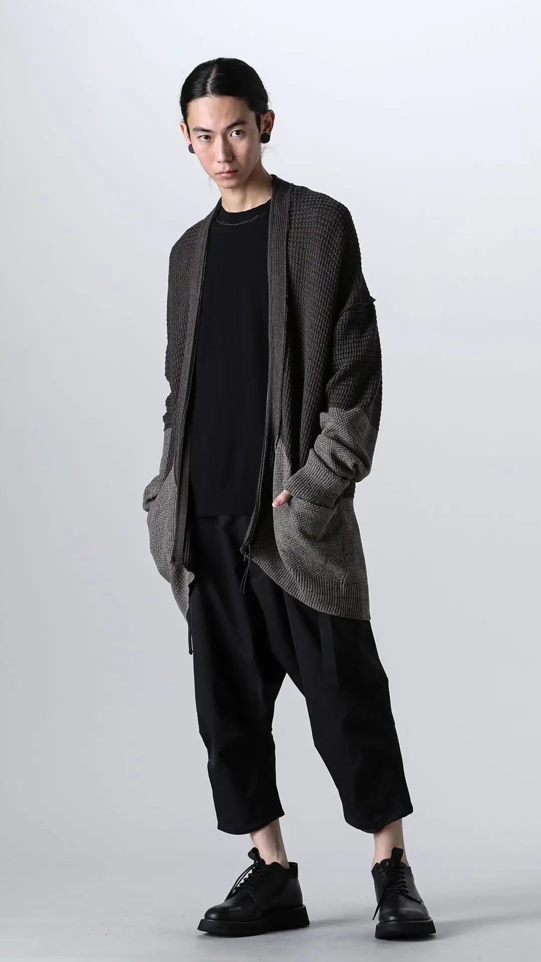 ACRONYM Cropped Wide Pants Cardigan Style