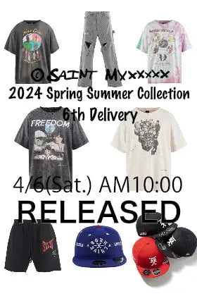 [销售预告] SAINT Mxxxxxx 2024SS系列6th Drop于 4/6 (周六) 日本时间上午10点开始销售!