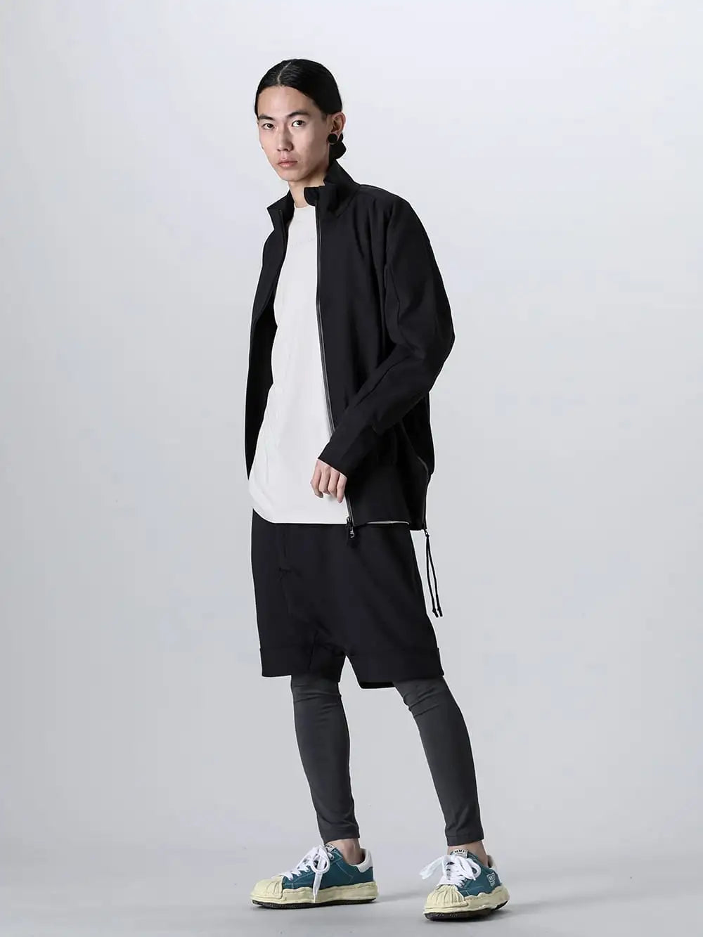 RIPVANWINKLE 24SS  - RW-618 - Line Track Jacket - VI-3746-01-L-Gray - Cotton Jersey Embroidered S/S Tee L.Gray - RW-626 - Line Buggy Shorts - RB-420-C.Gray - Modal Jersey Leggings C.Gray - A08FW735-Blue-Classic - BLAKEY Original sole canvas Low-Top sneakers Blue Blue 4-001