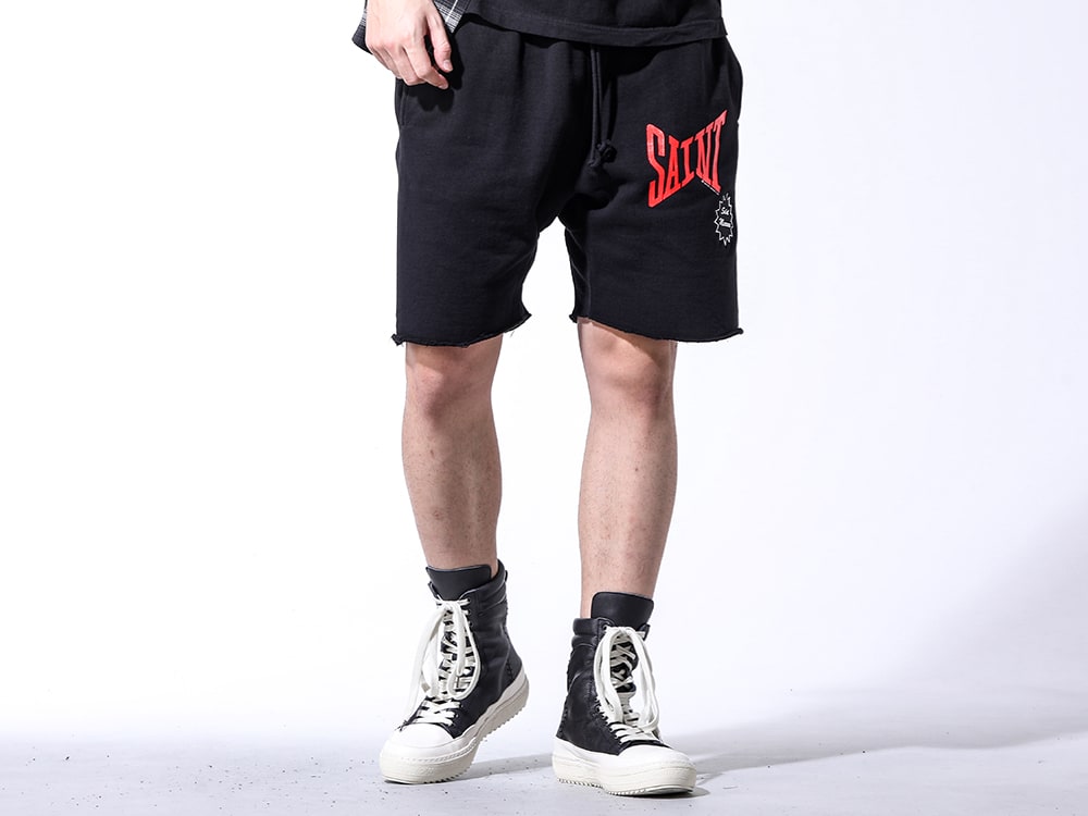 SAINT Mxxxxxx / masnada 2024SS - Classic Brand Logo Shorts - SM-YS8-0000-046(SAINT Sweat Shorts Black) M32S00(HIGH TOP SNEAKERS) - 3-001