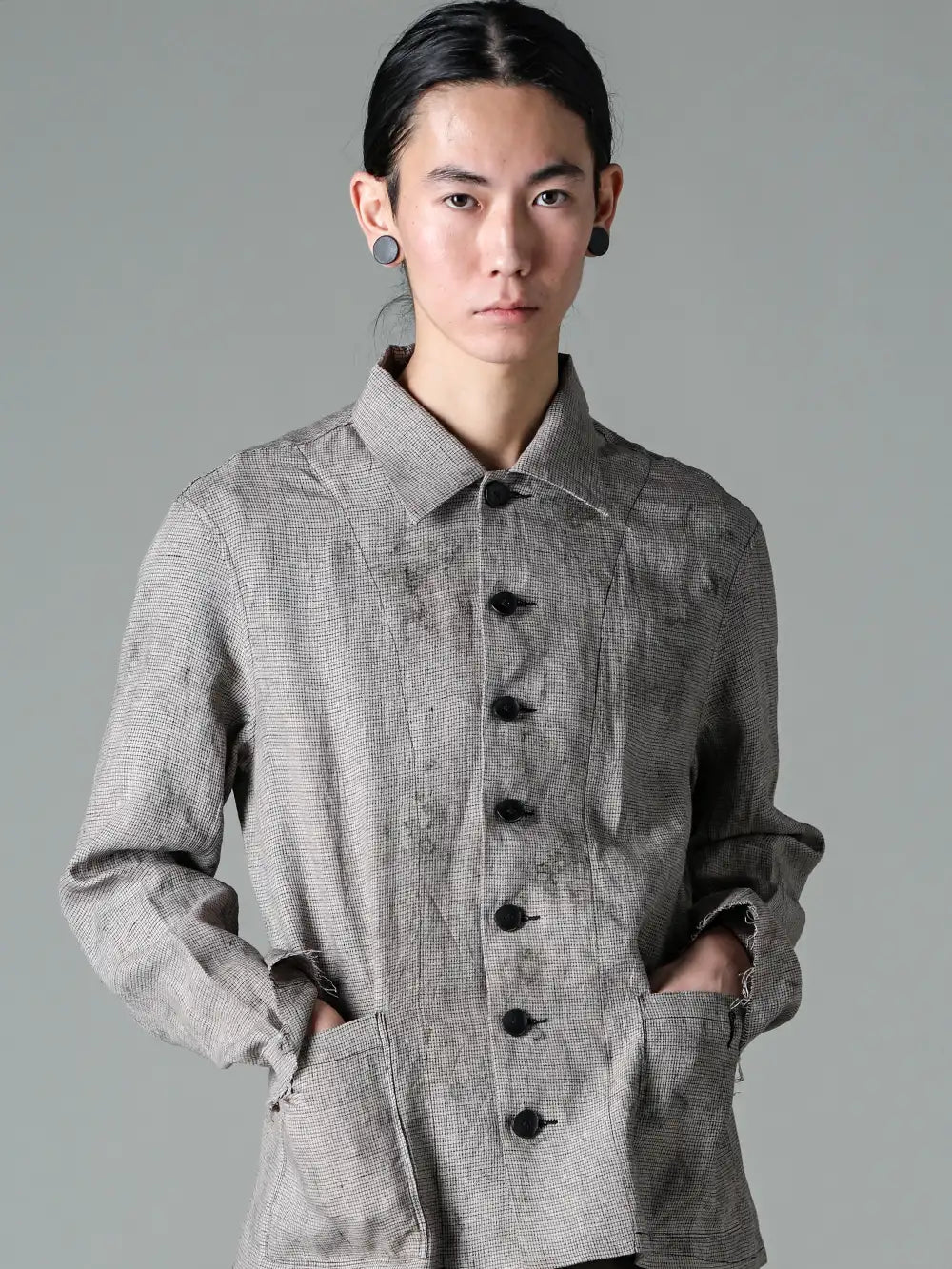 PENG TAI 24SS  - Design that combines warmth with a robust work feel - PTS24M03-2 Hand Dyed LS Shirty 2-001