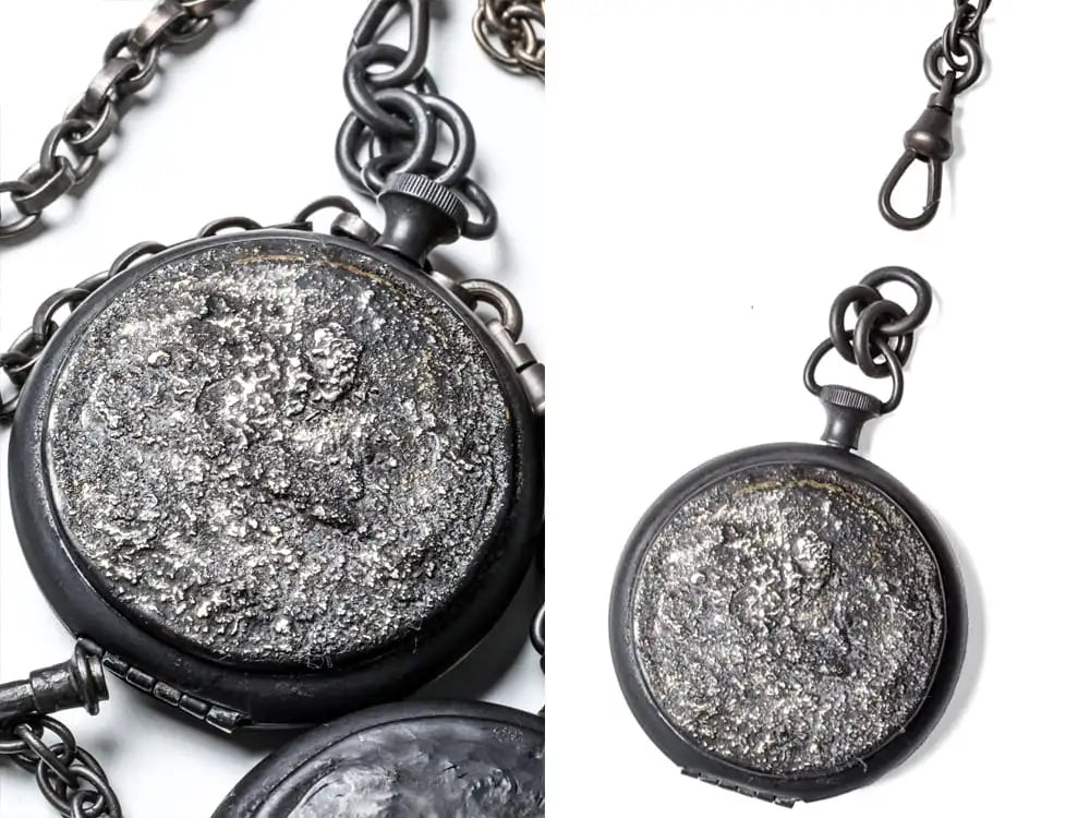 ZIGGY CHEN 24SS collection Style #04 - 0M2416003-04-Meteoritic Texture Pocket Watch Style Pendant 04 - 0M2416003-05-Meteoritic Texture Pocket Watch Style Pendant 05 - 0M2416004-04-Thin metal wire Pocket Watch Style Pendant 04 - 0M2416004-85-Thin metal wire Pocket Watch Style Pendant 85 4-005