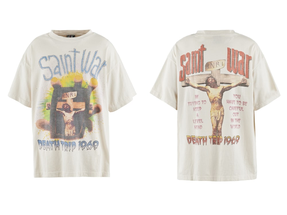 SAINT MICHAEL 2024SS - SAINT Mxxxxxx 7th drop of the 2024 Spring Summer Collection released! Available both in-store and online at 10AM JST on Saturday, April 27! - SM-YS8-0000-007(SAINT WAR Short sleeve T-shirt) - 1-020