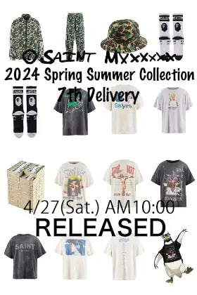 [Release Notice] SAINT Mxxxxxx 2024 Spring Summer Collection 7th Drop is released at 10 AM JST on Saturday, April 27!