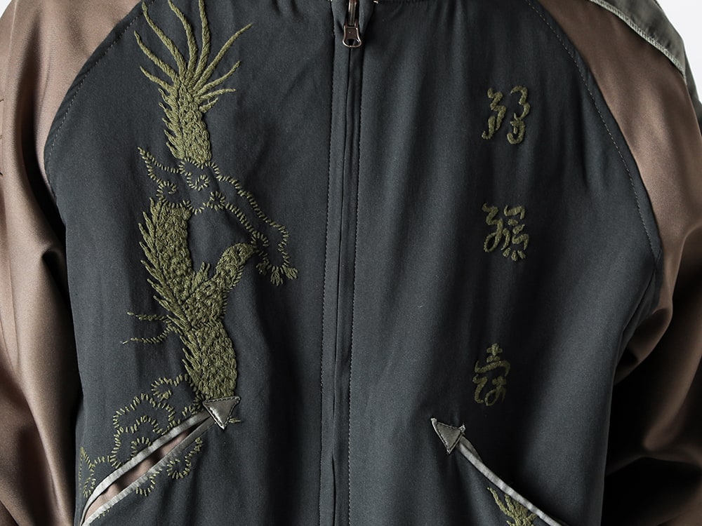 ink 2024SS - Delicately Embroidered Design- ink24SS-01-Khaki(Nothing Reversible Souvenir Jacket Khaki) - 2-005