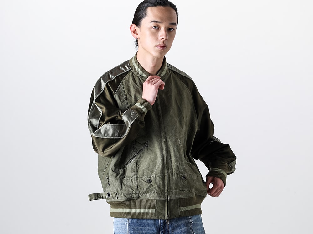 ink 2024SS - Expanding Coordination Options with Reversibility - ink24SS-01-Khaki(Nothing Reversible Souvenir Jacket Khaki) ink24SS-01-Khaki/Black(Nothing Reversible Souvenir Jacket) - 3-001