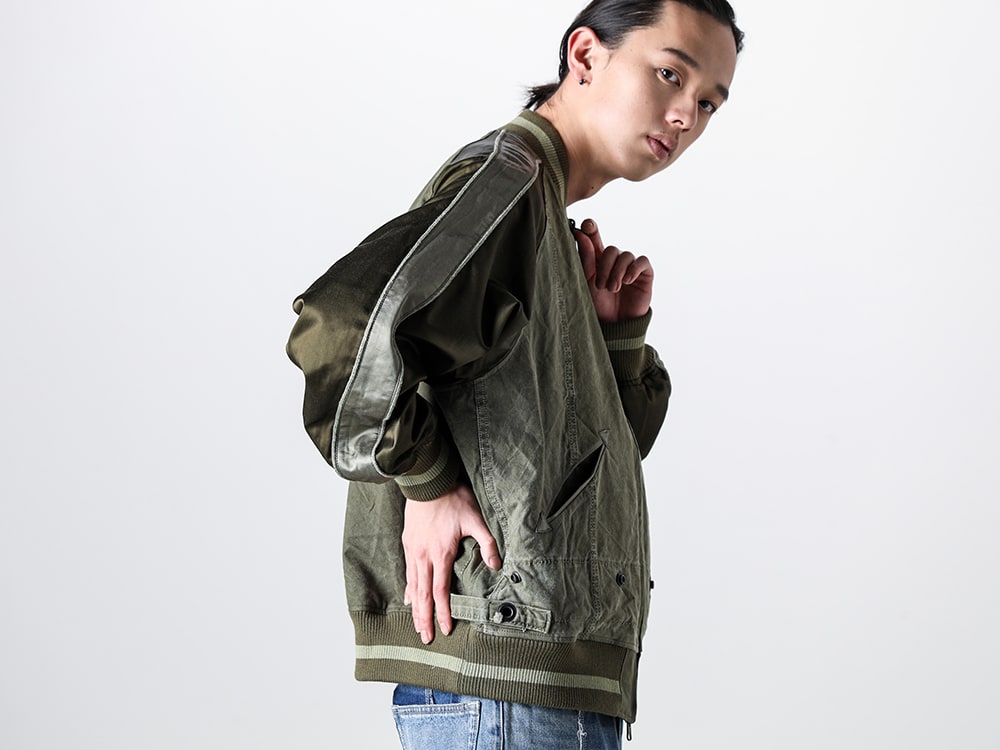 ink 2024SS - Expanding Coordination Options with Reversibility - ink24SS-01-Khaki(Nothing Reversible Souvenir Jacket Khaki) ink24SS-01-Khaki/Black(Nothing Reversible Souvenir Jacket) - 3-002