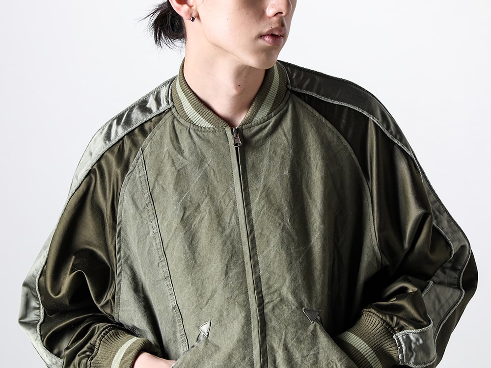 ink 2024SS - Expanding Coordination Options with Reversibility - ink24SS-01-Khaki(Nothing Reversible Souvenir Jacket Khaki) ink24SS-01-Khaki/Black(Nothing Reversible Souvenir Jacket) - 3-004