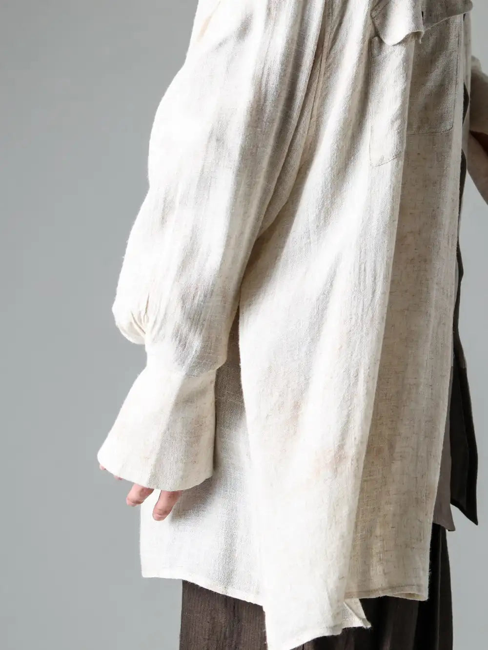 Peng Tai DEVOA 24SS  - Oversized shirts tailored with a neutral atmosphere - PTS24M06-2 Hand Dye Double Pocket Oversized Shirt SHE-CTKM Shirt Cotton 2-004