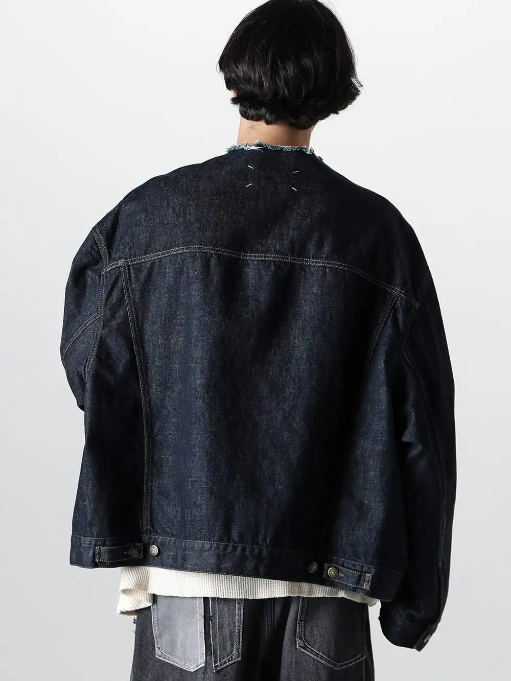 Maison Margiela 24SS  - A piece that combines practicality and elegance. - S50AM0610 - Denim Jacket - O17TS1-Mesh-KINARI - BASIC MESH TEE Cotton Mesh KINARI 2-002