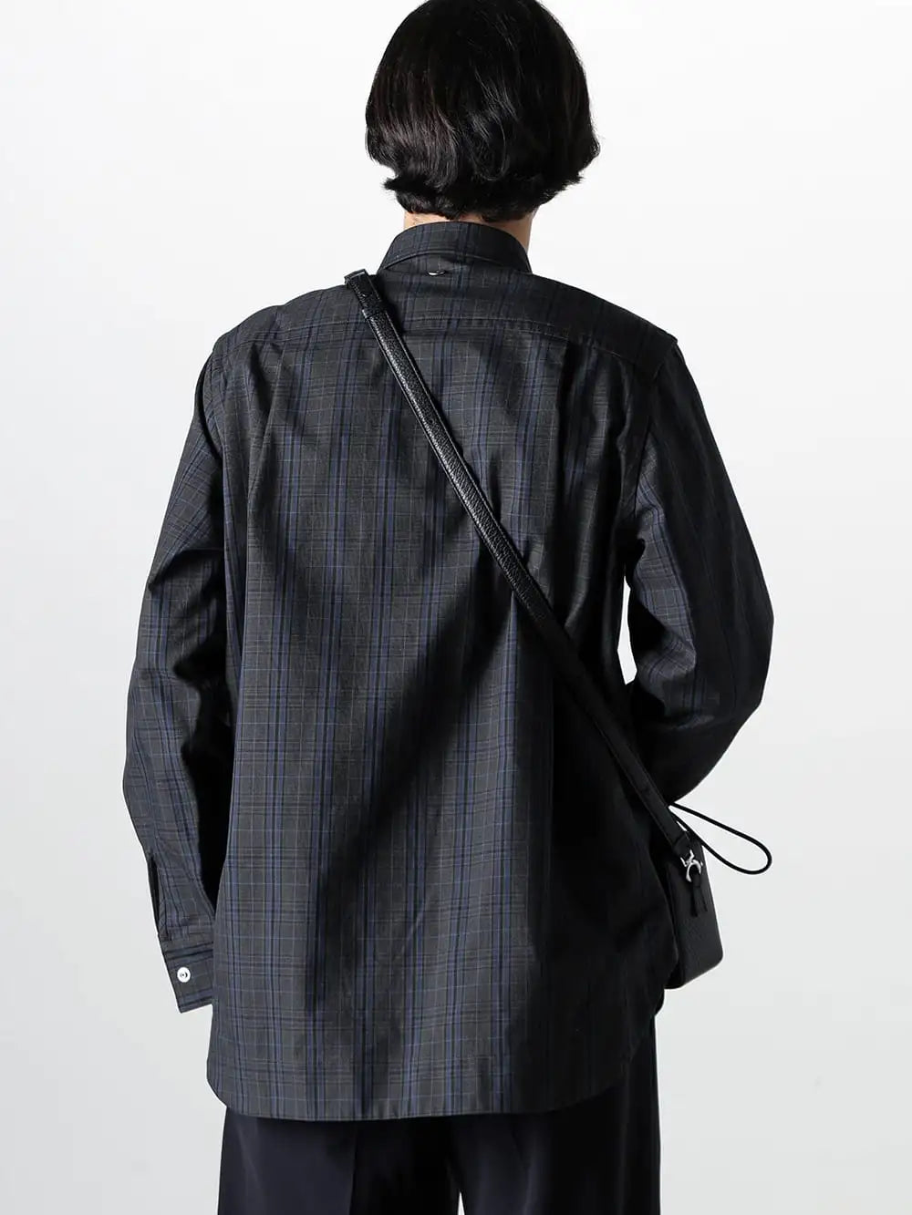 Omar Afridi  24SS  - Eye-catching tartan check shirt - SS24-BZ-107-01 - Shirt Blouson Techno Tartan Check 2-003