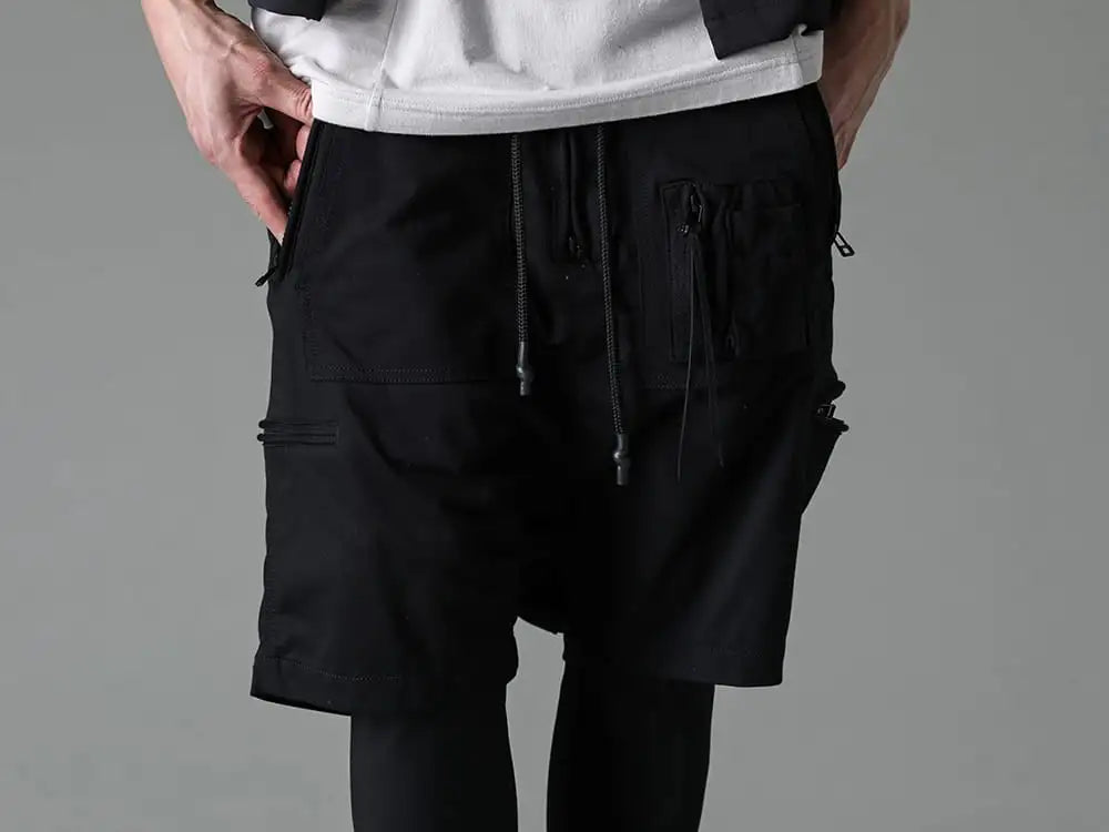 RIPVANWINKLE  24SS - Sarouel shorts with a parachute design - RW-640 - Sarrouel Parachute 3-003