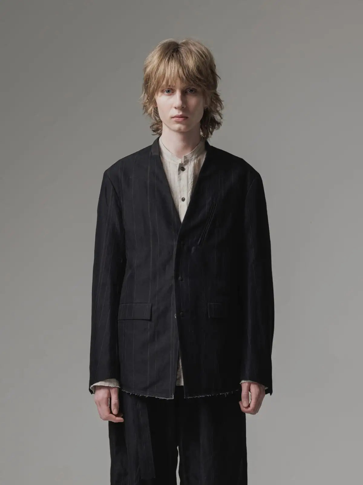 ISŌ 24SS  - INCJ-RSCL Jacket Cotton Linen Stripe 1-001