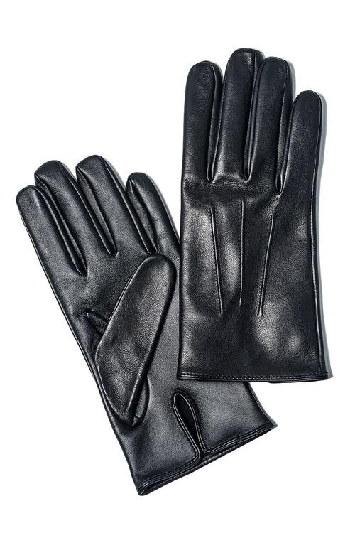 Elton Unlined Touch Screen Leather Glove  Black - DENTS