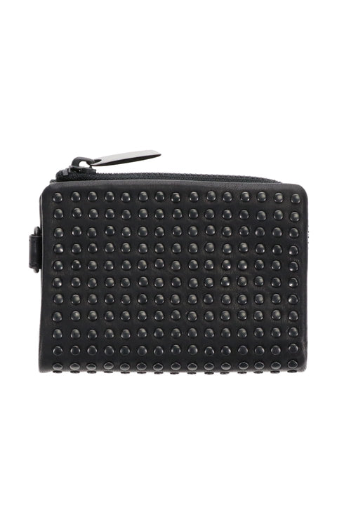 Leather micro wallet 'all-studs' 2 DAL - PATRICK STEPHAN