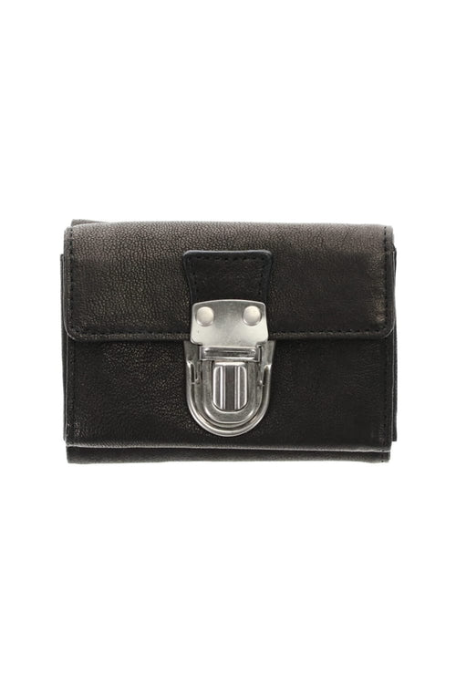 Leather trifold wallet 'cartable' S.Black - PATRICK STEPHAN