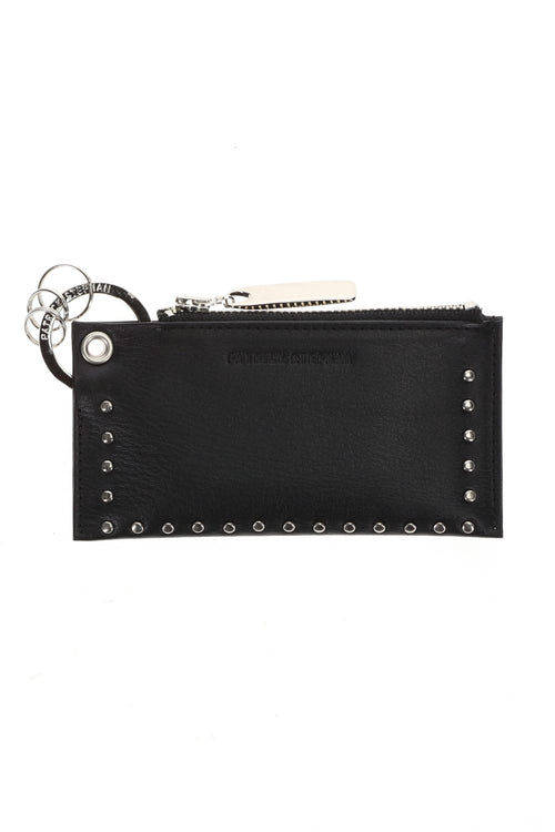Leather key case & holder 'corner studs' KS S.Black - PATRICK STEPHAN