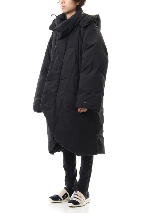 Darstronaut Geo cut Oversized down Black - HAMCUS