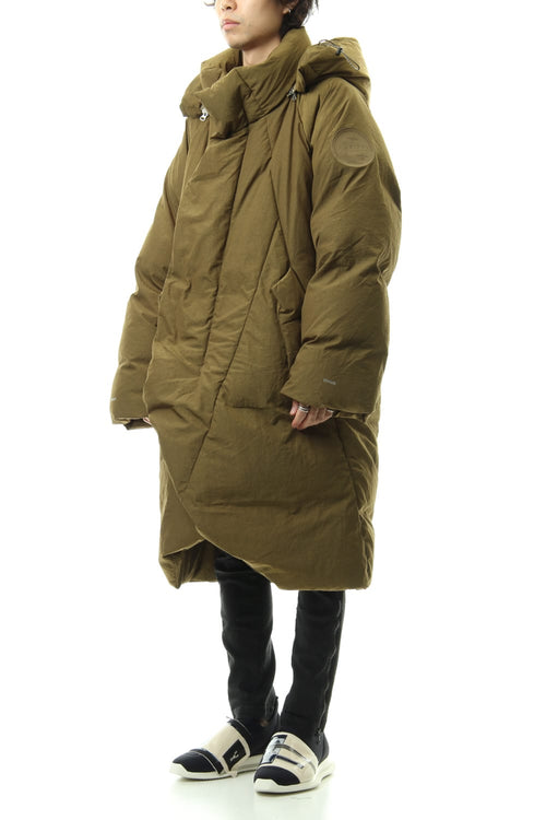 Darstronaut Geo cut Oversized down Khaki - HAMCUS