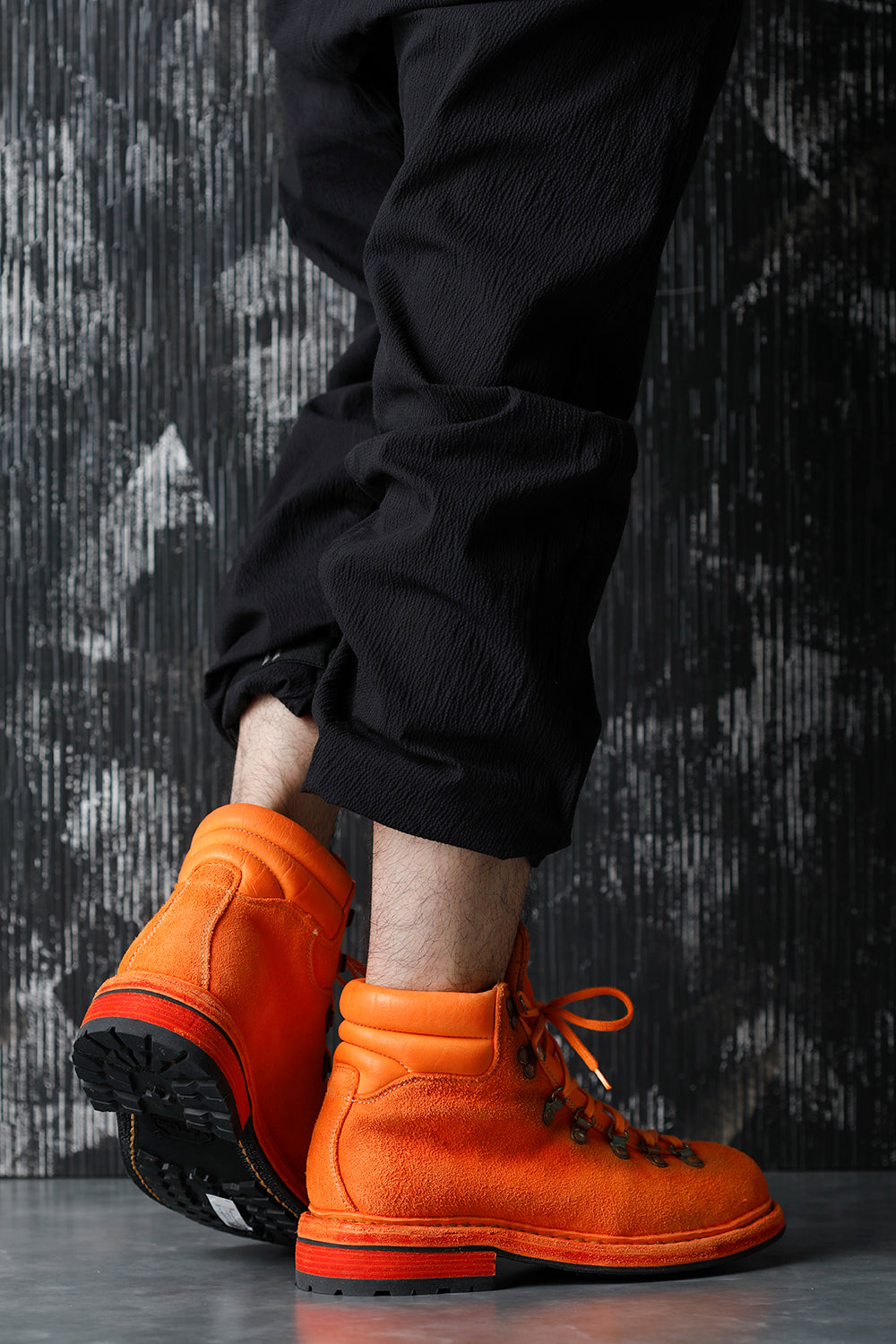 hiking boots sole rubber horse reverse orange   ハイキング ブーツ