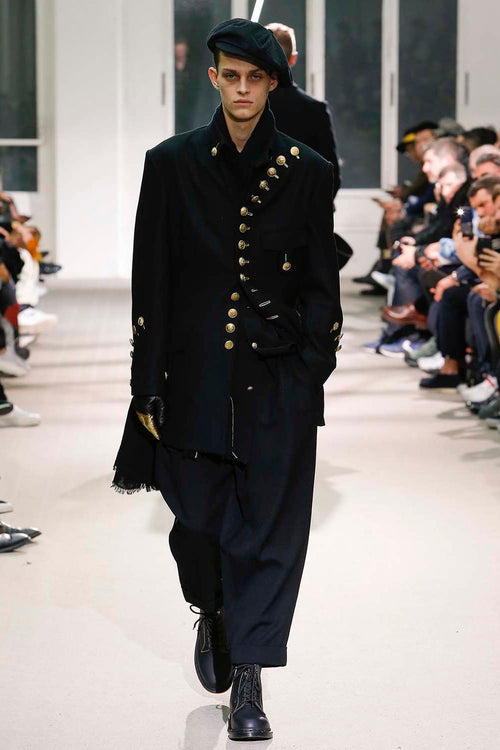 Gold Button Removable Collar Blouse - Yohji Yamamoto - ヨウジヤマモト