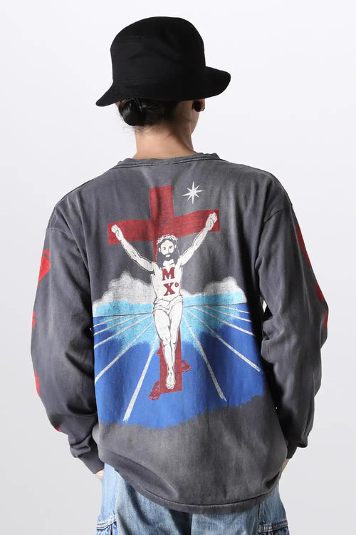 FOOT PRINT Long sleeve T-shirt - SAINT Mxxxxxx