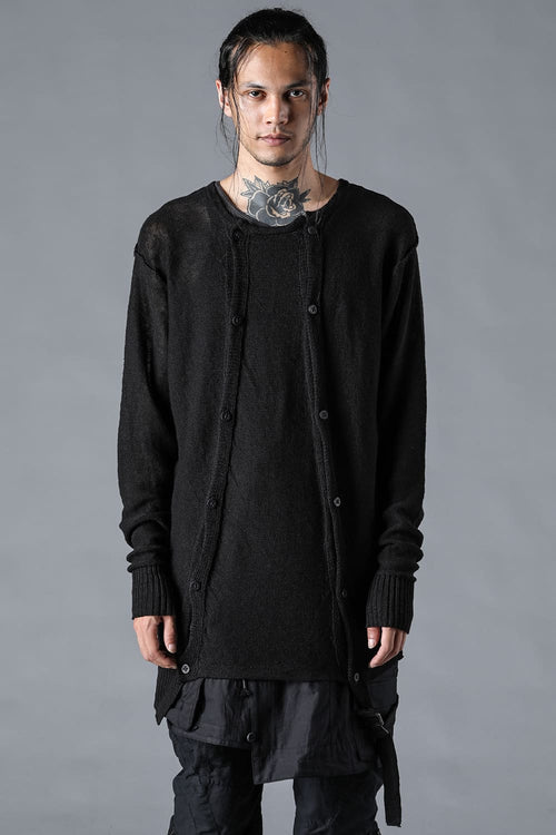 Linen Knit W-Open Cardigan - D.HYGEN