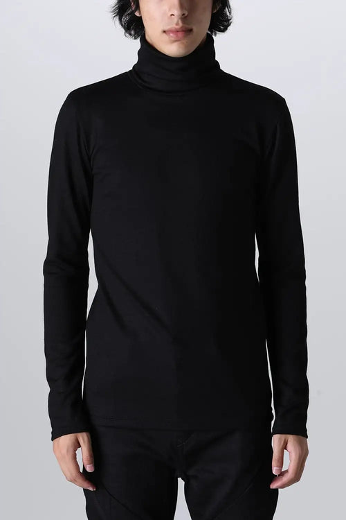 Washable Wool Turtle Neck Black - GalaabenD