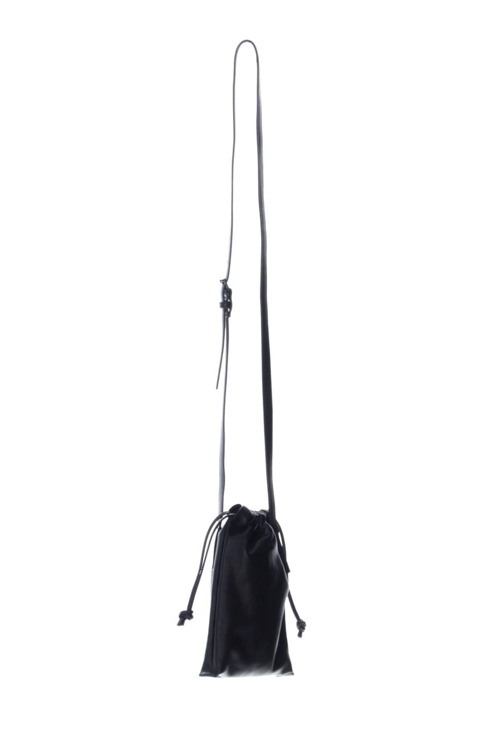 Leather cell phone bag 'drawstring'