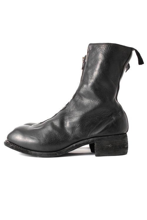 Long Front Zip Boots - Horse Full Grain Leather PL2 - Guidi