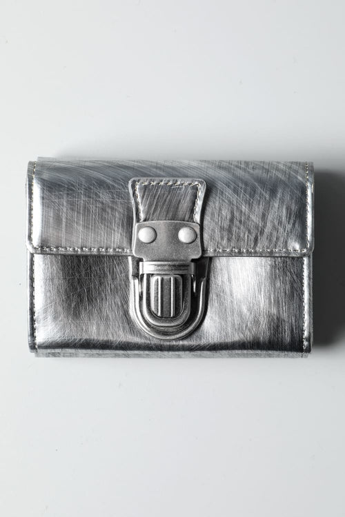 Leather trifold wallet 'cartable'SILVER - PATRICK STEPHAN