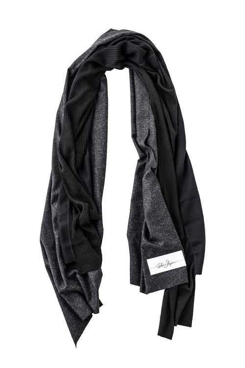 Jersey scarf 'wrap' basic Blackmix - PATRICK STEPHAN