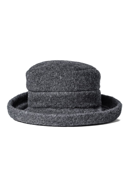 Curve Brim Volume Hat Glen Check CARLEEN Gray - KLASICA