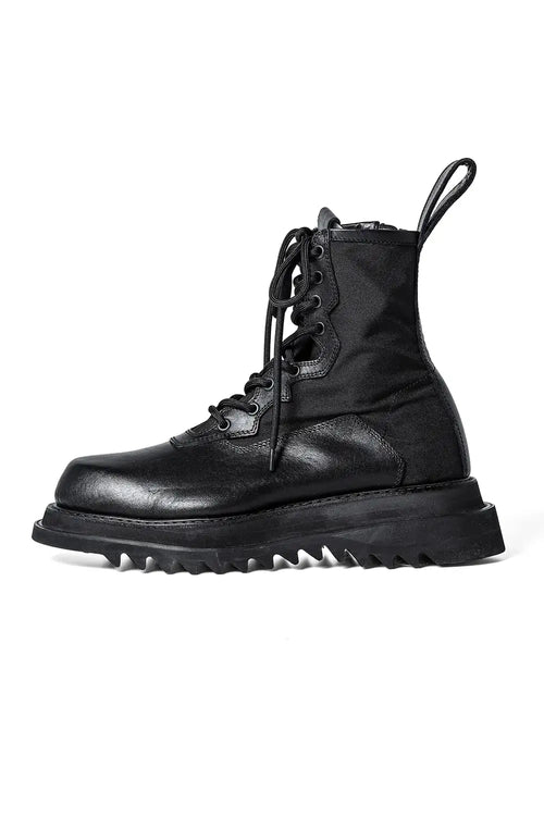Cow Skin Lace Up Boots - JULIUS