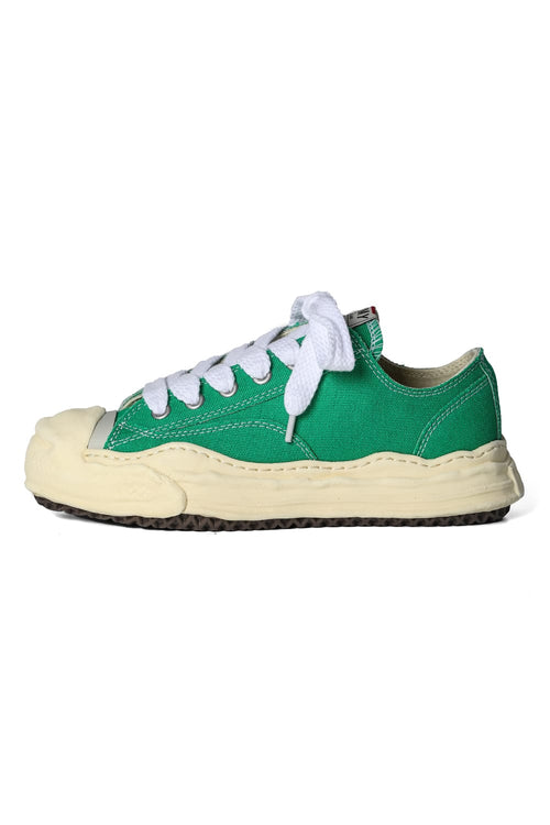 HANK- Original sole sneaker LOW Cut canvas Vintage like Sole Green - MIHARAYASUHIRO