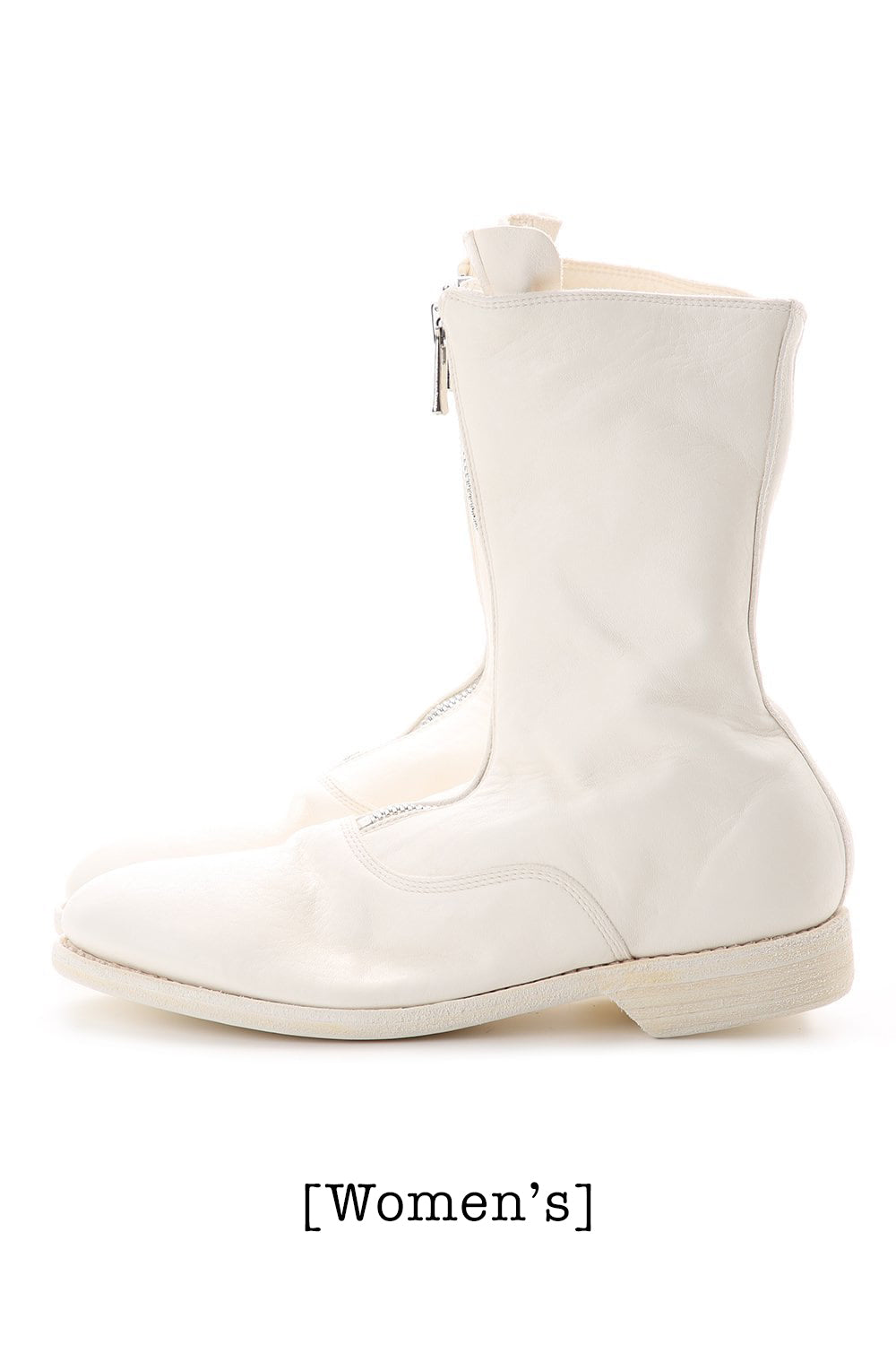 310-womens-white-guidi | ウィメンズ ミドル フロントジップブーツ