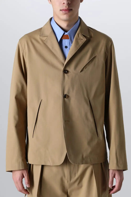 Slash Pocket Jacket Camel - IRENISA