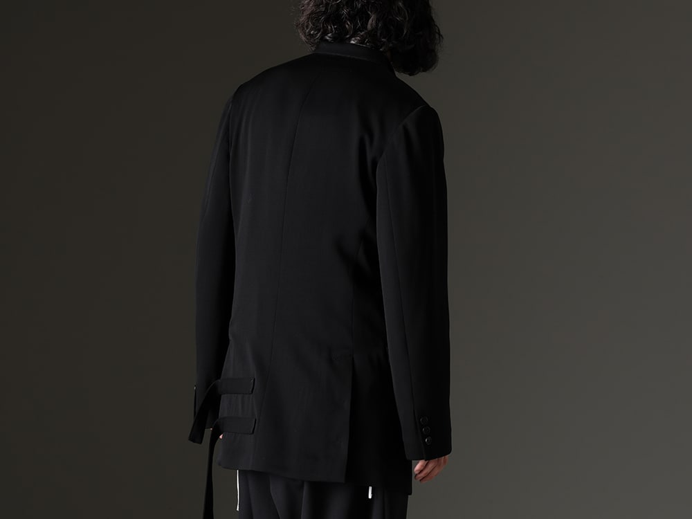 Yohji Yamamoto 2023-24AW - Countless belt details - HJ-J70-126(Stand Collar Belted Double Jacket) - 2-003