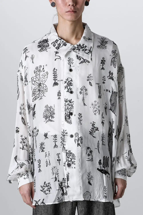 Chinese Medicine Print LS Shirt - Peng Tai