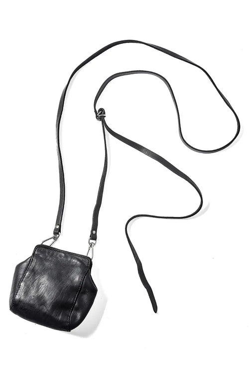 Mini Shoulder Bag Soft Horse Full Grain - RT02 Black - GUIDI