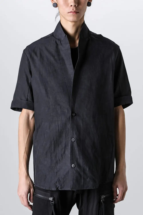 Uneven Dyed Linen x Rayon Tailored Shirt JKT - D.HYGEN