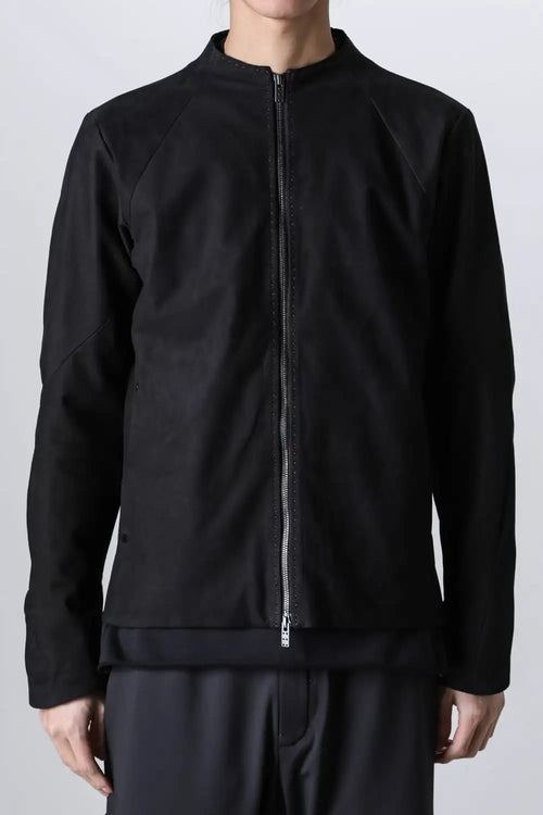 Jacket soft nubuck cow leather Black - DEVOA