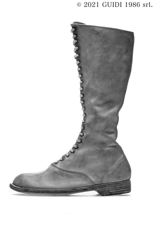 412 - Laced Up Long Army Boots - Guidi